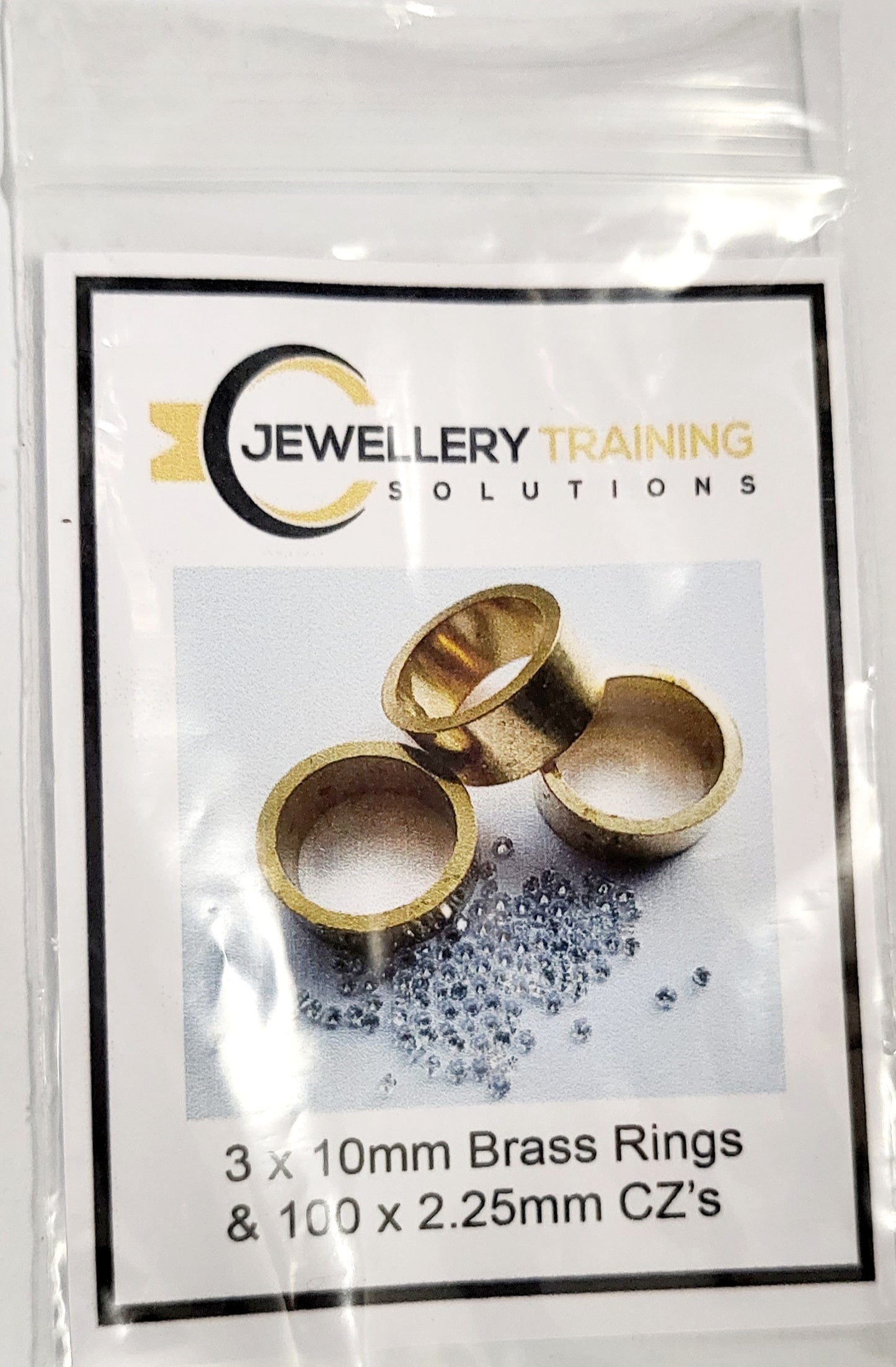 Brass rings x 3 plus Stones