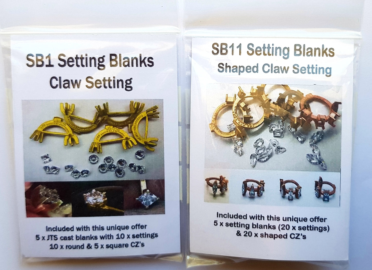 Claw setting student pack with bonus shaped stone setting pack