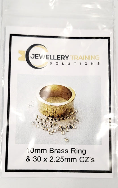 Brass Ring & CZ's (40% Off)