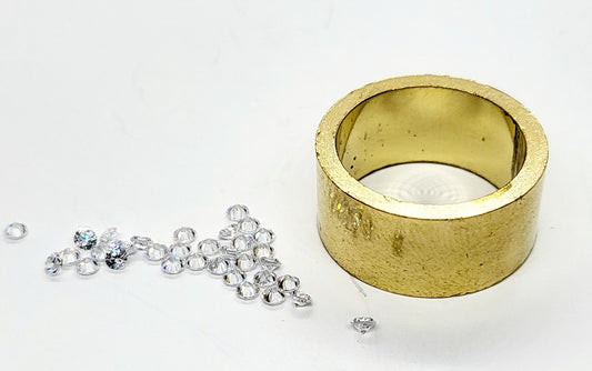 Brass Ring & CZ's (40% Off)