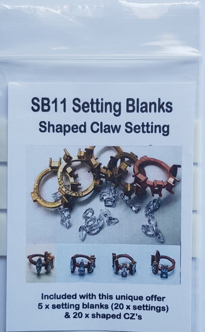 Claw Setting Shaped Stones Blanks (25% Off)